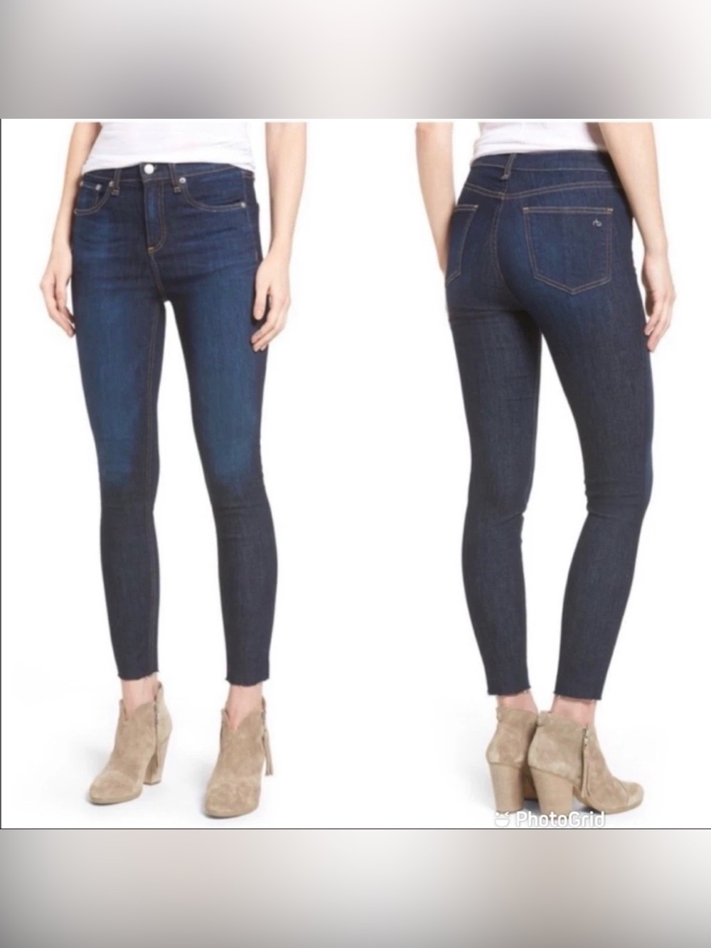 Rag & Bone Women's Dark Blue High-Rise Skinny Jeans SZ:26